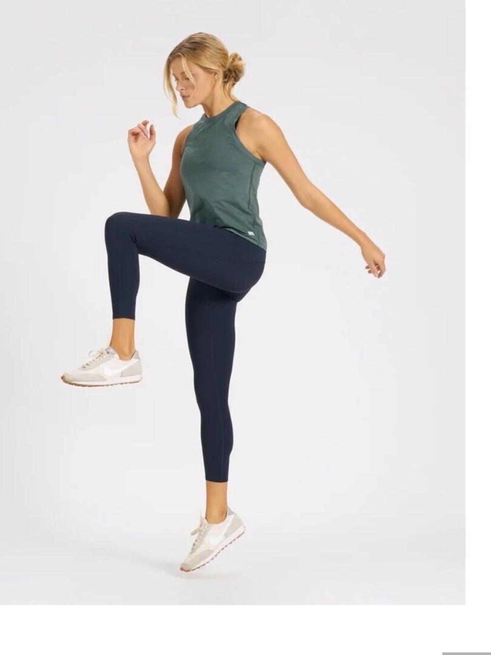 Vuori Stride Blue High-Rise Leggings Size M